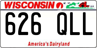 WI license plate 626QLL