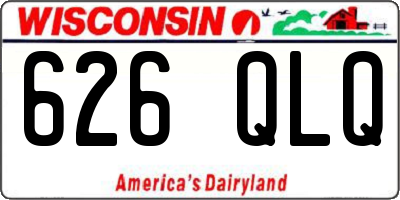 WI license plate 626QLQ