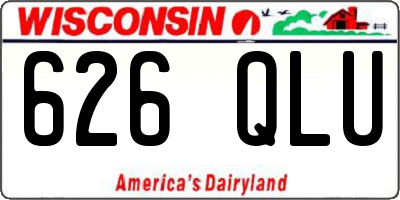 WI license plate 626QLU