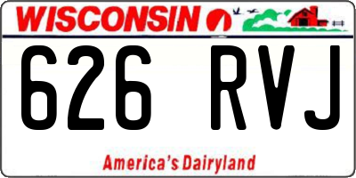 WI license plate 626RVJ