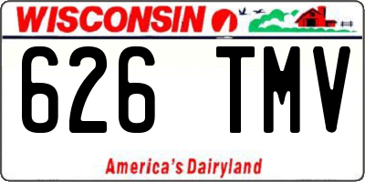 WI license plate 626TMV