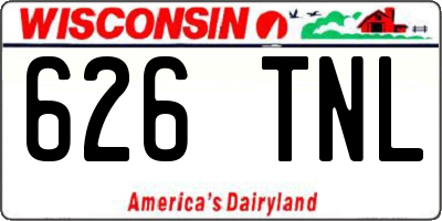 WI license plate 626TNL