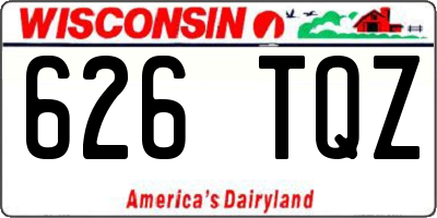 WI license plate 626TQZ