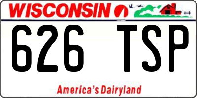 WI license plate 626TSP