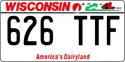WI license plate 626TTF