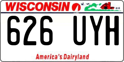 WI license plate 626UYH