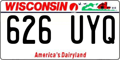 WI license plate 626UYQ