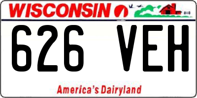 WI license plate 626VEH