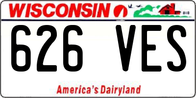 WI license plate 626VES