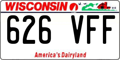 WI license plate 626VFF