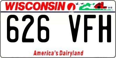WI license plate 626VFH