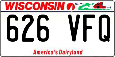 WI license plate 626VFQ