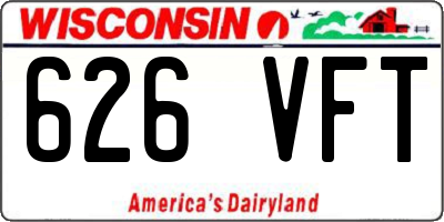 WI license plate 626VFT