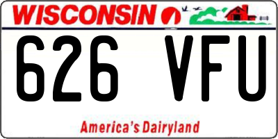 WI license plate 626VFU