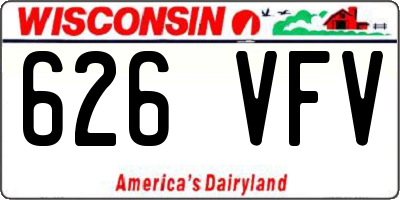 WI license plate 626VFV