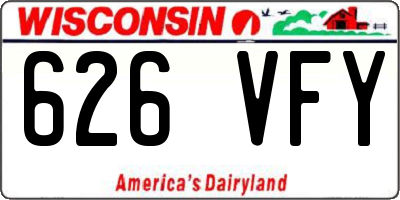 WI license plate 626VFY