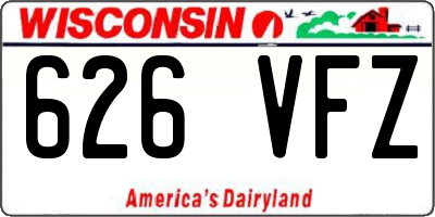 WI license plate 626VFZ