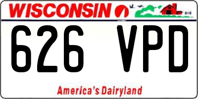 WI license plate 626VPD