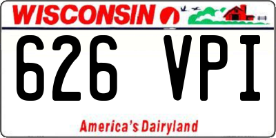 WI license plate 626VPI