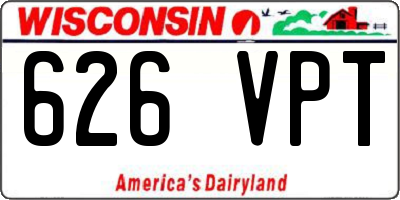 WI license plate 626VPT