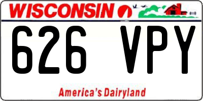 WI license plate 626VPY