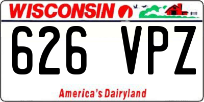 WI license plate 626VPZ