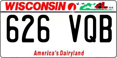 WI license plate 626VQB