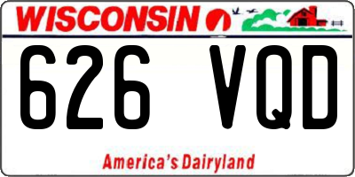 WI license plate 626VQD