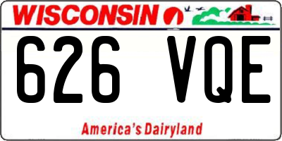 WI license plate 626VQE