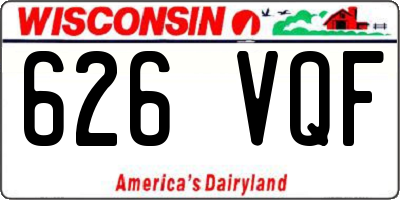WI license plate 626VQF