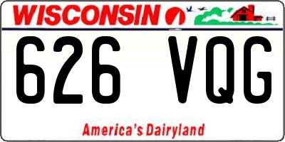 WI license plate 626VQG
