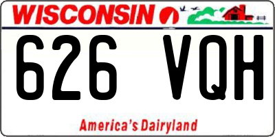 WI license plate 626VQH