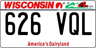 WI license plate 626VQL