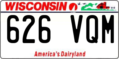 WI license plate 626VQM