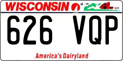 WI license plate 626VQP