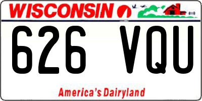 WI license plate 626VQU