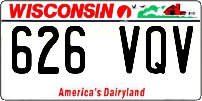 WI license plate 626VQV