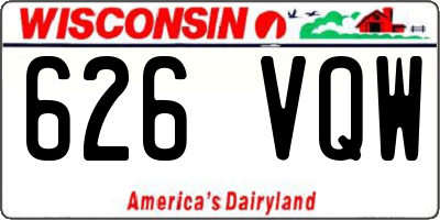 WI license plate 626VQW