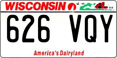 WI license plate 626VQY
