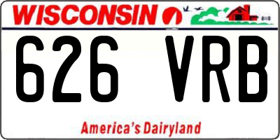WI license plate 626VRB