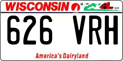 WI license plate 626VRH