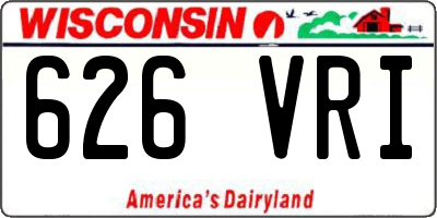 WI license plate 626VRI