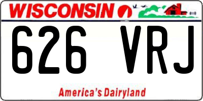 WI license plate 626VRJ