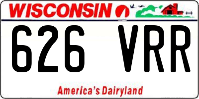 WI license plate 626VRR