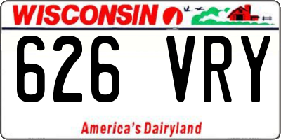 WI license plate 626VRY