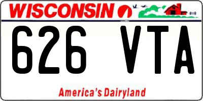 WI license plate 626VTA