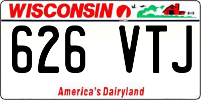 WI license plate 626VTJ