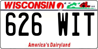 WI license plate 626WIT