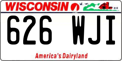 WI license plate 626WJI