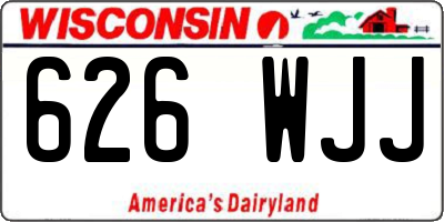 WI license plate 626WJJ